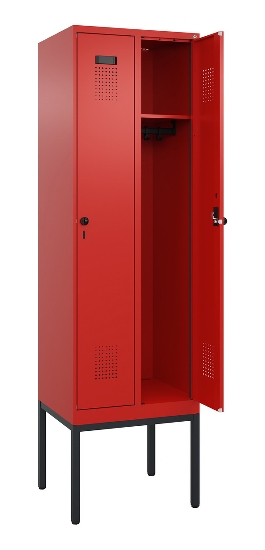 C+P Spind Evolo PLUS 0490307-40 mit Gestell 4 Abt.je 300mm Drehriegel (HxBxT) 2120x1200x815mm 0010/0010