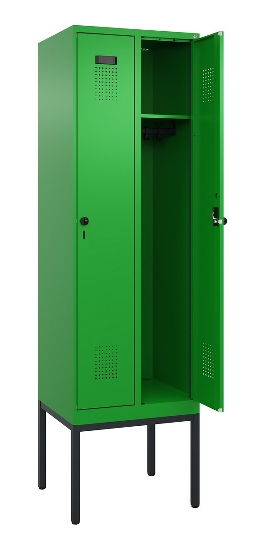 C+P Spind Evolo PLUS 0490307-40 mit Gestell 4 Abt.je 300mm Drehriegel (HxBxT) 2120x1200x815mm 0010/0010