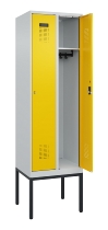 C+P Spind Evolo PLUS 0490307-32 mit Gestell 3 Abt.je 400mm Drehriegel (HxBxT) 2120x1200x815mm 7035/2004