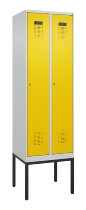 C+P Spind Evolo PLUS 0490307-32 mit Gestell 3 Abt.je 400mm Drehriegel (HxBxT) 2120x1200x815mm 7035/2004