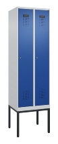 C+P Spind Evolo PLUS 0490307-32 mit Gestell 3 Abt.je 400mm Drehriegel (HxBxT) 2120x1200x815mm 7035/2004