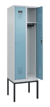 C+P Spind Evolo PLUS 0490307-32 mit Gestell 3 Abt.je 400mm Drehriegel (HxBxT) 2120x1200x815mm 7035/2004