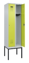 C+P Spind Evolo PLUS 0490307-32 mit Gestell 3 Abt.je 400mm Drehriegel (HxBxT) 2120x1200x815mm 7035/2004