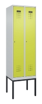 C+P Spind Evolo PLUS 0490307-32 mit Gestell 3 Abt.je 400mm Drehriegel (HxBxT) 2120x1200x815mm 7035/2004