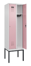 C+P Spind Evolo PLUS 0490307-32 mit Gestell 3 Abt.je 400mm Drehriegel (HxBxT) 2120x1200x815mm 7035/2004