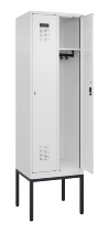C+P Spind Evolo PLUS 0490307-32 mit Gestell 3 Abt.je 400mm Drehriegel (HxBxT) 2120x1200x815mm 7035/2004