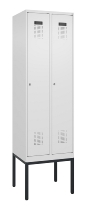 C+P Spind Evolo PLUS 0490307-32 mit Gestell 3 Abt.je 400mm Drehriegel (HxBxT) 2120x1200x815mm 7035/2004