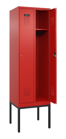 C+P Spind Evolo PLUS 0490307-40 mit Gestell 4 Abt.je 300mm Drehriegel (HxBxT) 2120x1200x815mm 0010/0010