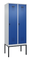 C+P Spind Evolo PLUS 0490307-32 mit Gestell 3 Abt.je 400mm Drehriegel (HxBxT) 2120x1200x815mm 7035/2004