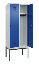 C+P Spind Evolo PLUS 0490307-32 mit Gestell 3 Abt.je 400mm Drehriegel (HxBxT) 2120x1200x815mm 7035/2004