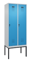 C+P Spind Evolo PLUS 0490307-32 mit Gestell 3 Abt.je 400mm Drehriegel (HxBxT) 2120x1200x815mm 7035/2004