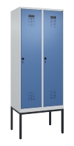 C+P Spind Evolo PLUS 0490307-32 mit Gestell 3 Abt.je 400mm Drehriegel (HxBxT) 2120x1200x815mm 7035/2004