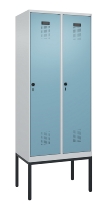 C+P Spind Evolo PLUS 0490307-32 mit Gestell 3 Abt.je 400mm Drehriegel (HxBxT) 2120x1200x815mm 7035/2004