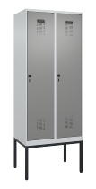 C+P Spind Evolo PLUS 0490307-32 mit Gestell 3 Abt.je 400mm Drehriegel (HxBxT) 2120x1200x815mm 7035/2004