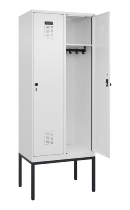 C+P Spind Evolo PLUS 0490307-32 mit Gestell 3 Abt.je 400mm Drehriegel (HxBxT) 2120x1200x815mm 7035/2004