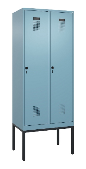 C+P Spind Evolo PLUS 0490307-40 mit Gestell 4 Abt.je 300mm Drehriegel (HxBxT) 2120x1200x815mm 0010/0010