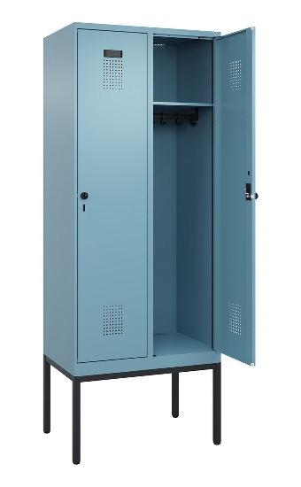 C+P Spind Evolo PLUS 0490307-40 mit Gestell 4 Abt.je 300mm Drehriegel (HxBxT) 2120x1200x815mm 0010/0010