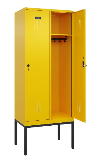 C+P Spind Evolo PLUS 0490307-40 mit Gestell 4 Abt.je 300mm Drehriegel (HxBxT) 2120x1200x815mm 0010/0010