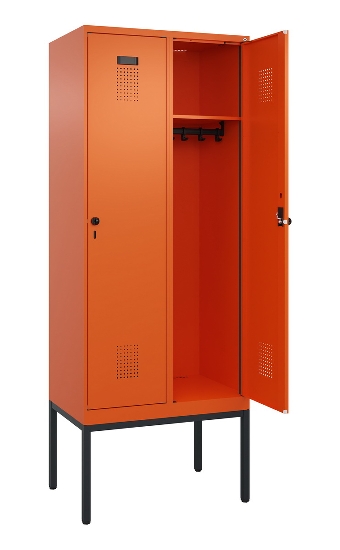 C+P Spind Evolo PLUS 0490307-40 mit Gestell 4 Abt.je 300mm Drehriegel (HxBxT) 2120x1200x815mm 0010/0010