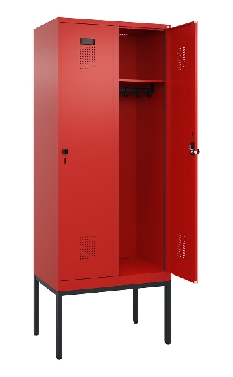 C+P Spind Evolo PLUS 0490307-40 mit Gestell 4 Abt.je 300mm Drehriegel (HxBxT) 2120x1200x815mm 0010/0010