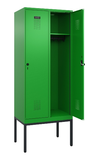 C+P Spind Evolo PLUS 0490307-40 mit Gestell 4 Abt.je 300mm Drehriegel (HxBxT) 2120x1200x815mm 0010/0010