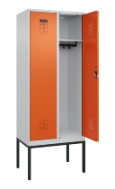 C+P Spind Evolo PLUS 0490307-32 mit Gestell 3 Abt.je 400mm Drehriegel (HxBxT) 2120x1200x815mm 7035/2004