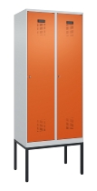 C+P Spind Evolo PLUS 0490307-32 mit Gestell 3 Abt.je 400mm Drehriegel (HxBxT) 2120x1200x815mm 7035/2004