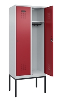 C+P Spind Evolo PLUS 0490307-32 mit Gestell 3 Abt.je 400mm Drehriegel (HxBxT) 2120x1200x815mm 7035/2004