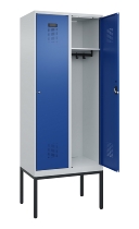 C+P Spind Evolo PLUS 0490307-32 mit Gestell 3 Abt.je 400mm Drehriegel (HxBxT) 2120x1200x815mm 7035/2004