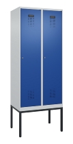 C+P Spind Evolo PLUS 0490307-32 mit Gestell 3 Abt.je 400mm Drehriegel (HxBxT) 2120x1200x815mm 7035/2004