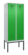 C+P Spind Evolo PLUS 0490307-32 mit Gestell 3 Abt.je 400mm Drehriegel (HxBxT) 2120x1200x815mm 7035/2004
