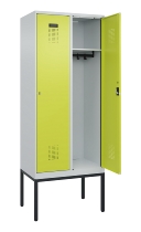 C+P Spind Evolo PLUS 0490307-32 mit Gestell 3 Abt.je 400mm Drehriegel (HxBxT) 2120x1200x815mm 7035/2004