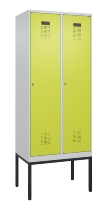 C+P Spind Evolo PLUS 0490307-32 mit Gestell 3 Abt.je 400mm Drehriegel (HxBxT) 2120x1200x815mm 7035/2004