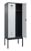 C+P Spind Evolo PLUS 0490307-32 mit Gestell 3 Abt.je 400mm Drehriegel (HxBxT) 2120x1200x815mm 7035/2004