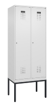 C+P Spind Evolo PLUS 0490307-32 mit Gestell 3 Abt.je 400mm Drehriegel (HxBxT) 2120x1200x815mm 7035/2004