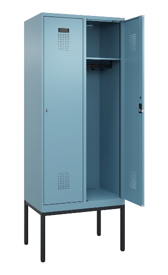 C+P Spind Evolo PLUS 0490307-40 mit Gestell 4 Abt.je 300mm Drehriegel (HxBxT) 2120x1200x815mm 0010/0010