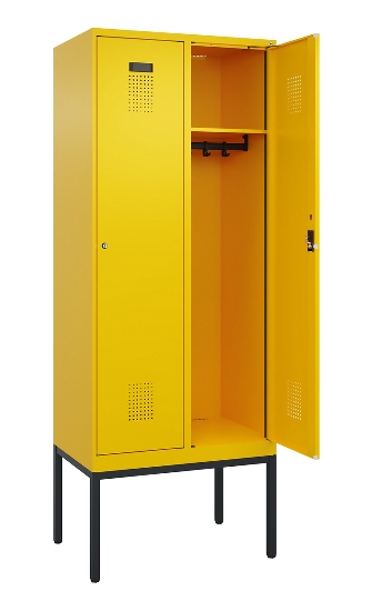 C+P Spind Evolo PLUS 0490307-40 mit Gestell 4 Abt.je 300mm Drehriegel (HxBxT) 2120x1200x815mm 0010/0010