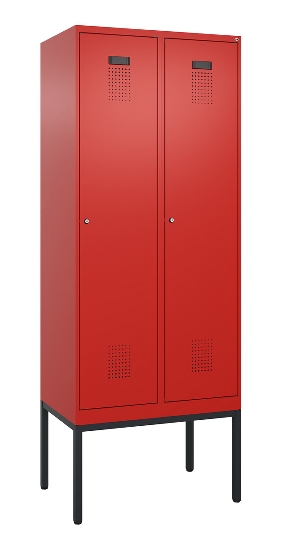 C+P Spind Evolo PLUS 0490307-40 mit Gestell 4 Abt.je 300mm Drehriegel (HxBxT) 2120x1200x815mm 0010/0010