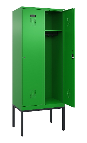 C+P Spind Evolo PLUS 0490307-40 mit Gestell 4 Abt.je 300mm Drehriegel (HxBxT) 2120x1200x815mm 0010/0010