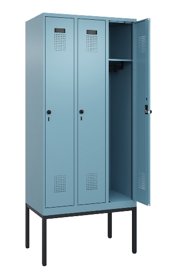 C+P Spind Evolo PLUS 0490307-40 mit Gestell 4 Abt.je 300mm Drehriegel (HxBxT) 2120x1200x815mm 0010/0010