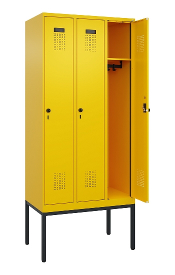 C+P Spind Evolo PLUS 0490307-40 mit Gestell 4 Abt.je 300mm Drehriegel (HxBxT) 2120x1200x815mm 0010/0010