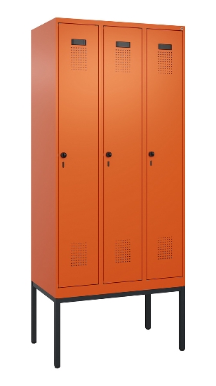 C+P Spind Evolo PLUS 0490307-40 mit Gestell 4 Abt.je 300mm Drehriegel (HxBxT) 2120x1200x815mm 0010/0010