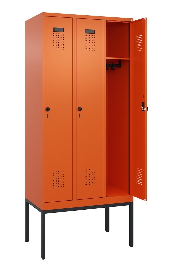 C+P Spind Evolo PLUS 0490307-40 mit Gestell 4 Abt.je 300mm Drehriegel (HxBxT) 2120x1200x815mm 0010/0010