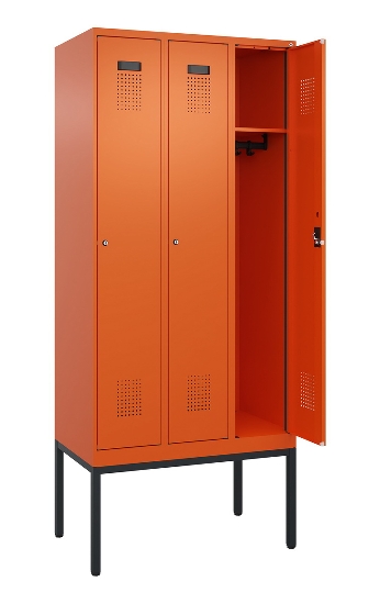 C+P Spind Evolo PLUS 0490307-40 mit Gestell 4 Abt.je 300mm Drehriegel (HxBxT) 2120x1200x815mm 0010/0010
