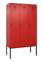 C+P Spind Evolo PLUS 0490307-40 mit Gestell 4 Abt.je 300mm Drehriegel (HxBxT) 2120x1200x815mm 0010/0010
