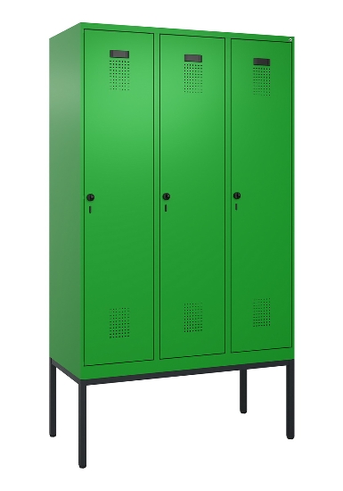 C+P Spind Evolo PLUS 0490307-40 mit Gestell 4 Abt.je 300mm Drehriegel (HxBxT) 2120x1200x815mm 0010/0010