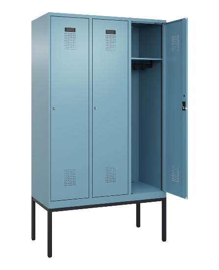 C+P Spind Evolo PLUS 0490307-40 mit Gestell 4 Abt.je 300mm Drehriegel (HxBxT) 2120x1200x815mm 0010/0010