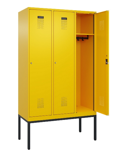 C+P Spind Evolo PLUS 0490307-40 mit Gestell 4 Abt.je 300mm Drehriegel (HxBxT) 2120x1200x815mm 0010/0010