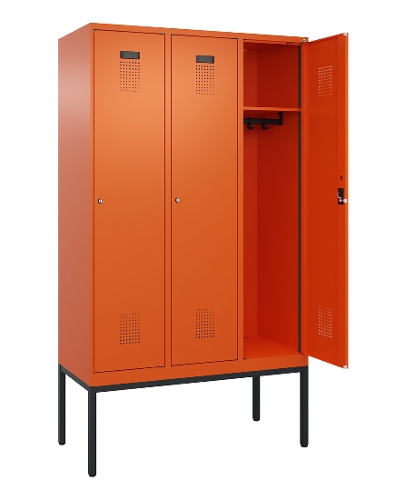 C+P Spind Evolo PLUS 0490307-40 mit Gestell 4 Abt.je 300mm Drehriegel (HxBxT) 2120x1200x815mm 0010/0010
