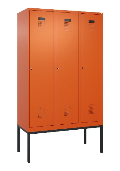 C+P Spind Evolo PLUS 0490307-40 mit Gestell 4 Abt.je 300mm Drehriegel (HxBxT) 2120x1200x815mm 0010/0010